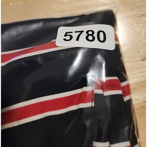 Vtg POWERS Custom Tailored Athletic Baseball Uniform Shorts Black/Red Striped 33 - Picture 10 of 10